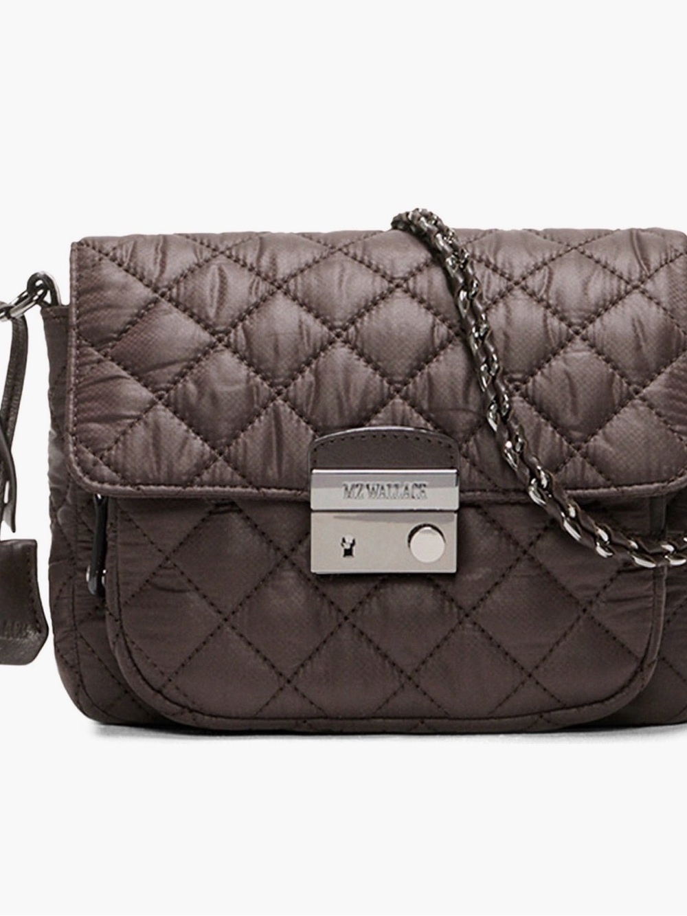 MZ Wallace Small Crosby Lock Crossbody Espresso Brown NWT 3 Straps